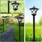 Solar Power Light Lamp Post Lantern 2-in-1 Yard Stake Outdoor Garden Lighting 5'